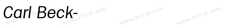 Carl Beck字体转换